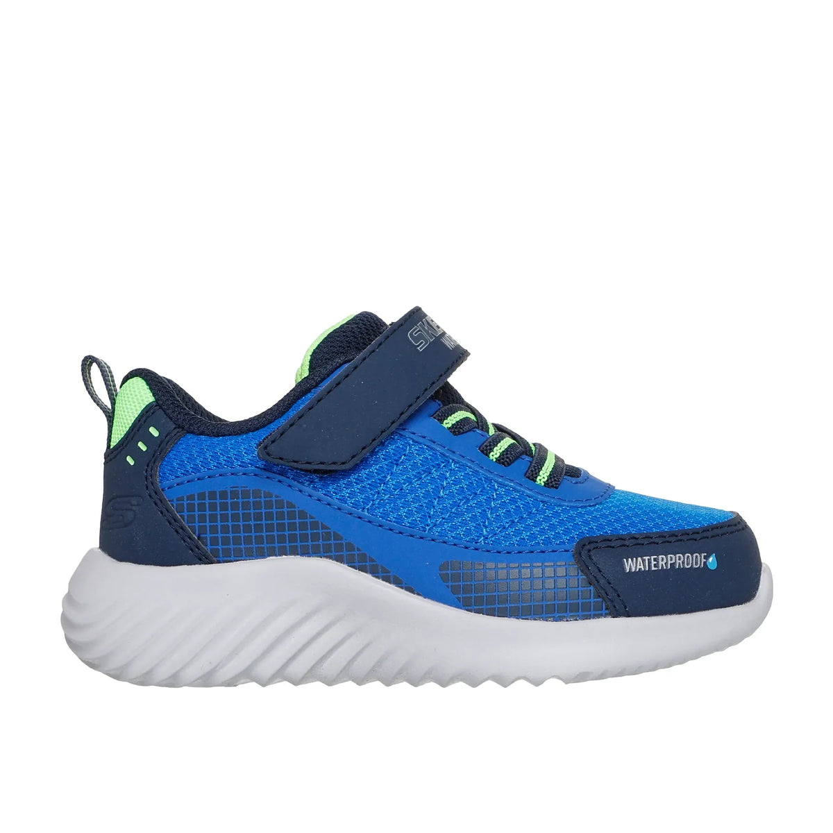 Skechers boys' navy and blue lace-up trainer