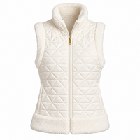 Skechers Womens Gilet Cozy Fit Dimaond Off White