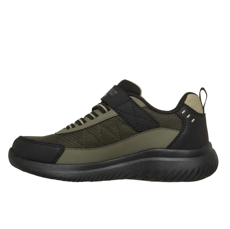 Sketchers Boys Trainers Aqua Pace Black/Olive
