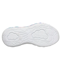 Sketchers Girls Trainers Eternal Heart Lights Silver/Multi