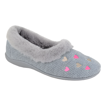 Sleepers Womens Daisy Slipper Grey