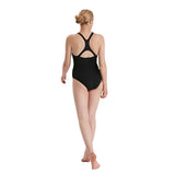 Speedo Womens Eco Endurance+ Essential Kickback Swimsuit Black