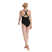 Speedo Womens Eco Endurance+ Essential Kickback Swimsuit Black