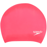 Speedo Adults Long Hair Cap Pink/White - Donaghys