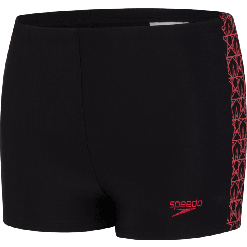 Speedo Boys Boomstar Splice Aquashort JM Black/Red - Donaghys