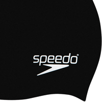 Speedo kids' black moulded silicone swim cap