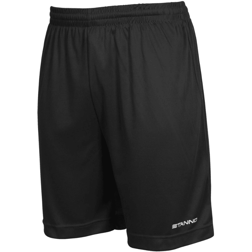 Stanno kids' black field shorts with elasticated drawstring waist