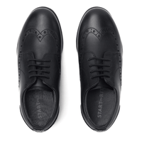 Startrite Girls Shoe Brogue Pri Black Leather - Donaghys