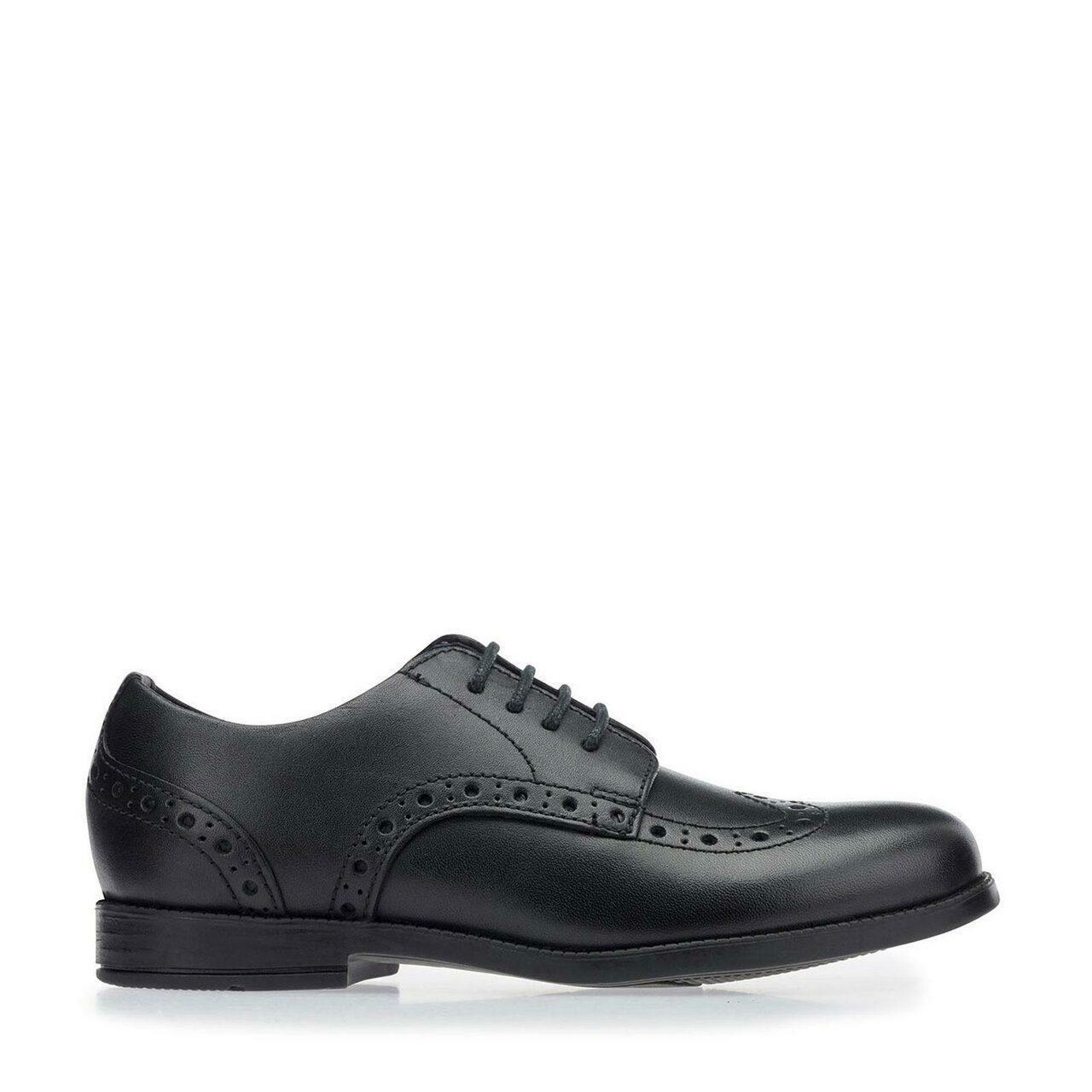 Startrite Girls Shoe Brogue Pri Black Leather - Donaghys