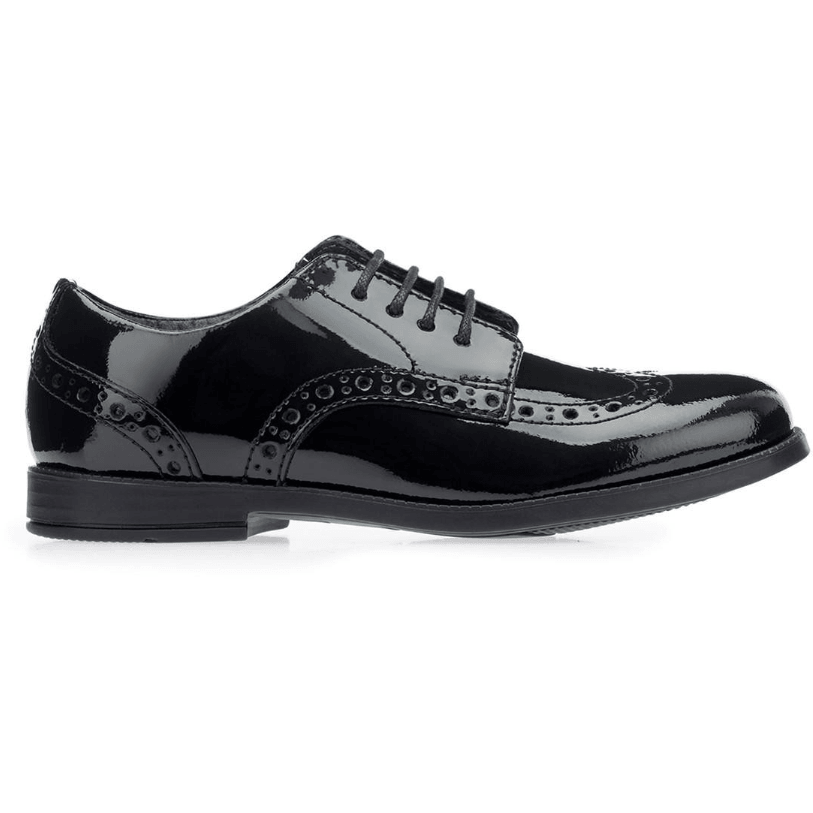 Startrite Girls Shoe Brogue Pri Black Patent - Donaghys