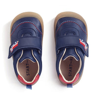 Startrite Boys Shoe Harvest Navy Leather/Fire Engine