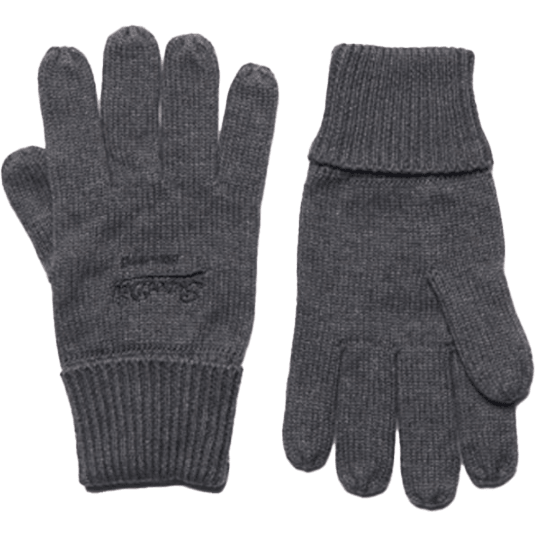 Superdry Mens Vintage Logo Glove Rich Charcoal Marl