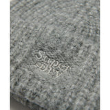 Superdry Womens Rib Knit Beanie Hat Grey Marl