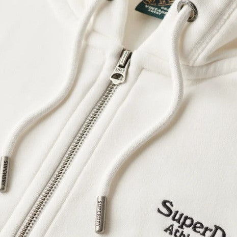 Superdry Womens Full Zip Hoodie White