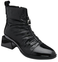 Lotus women's black patent Tarni ankle boot