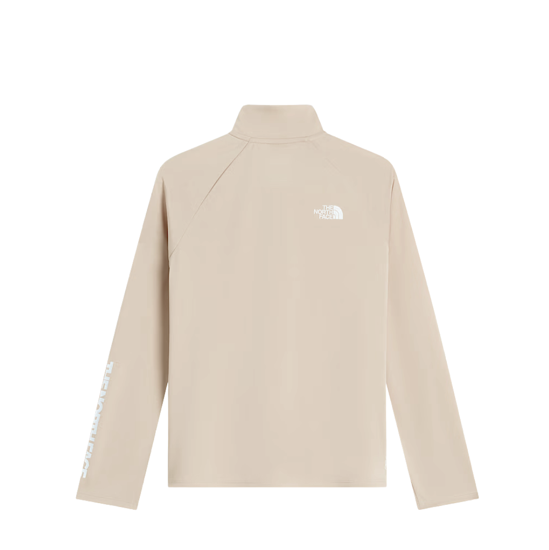 The North Face girls' taupe quarter-zip top