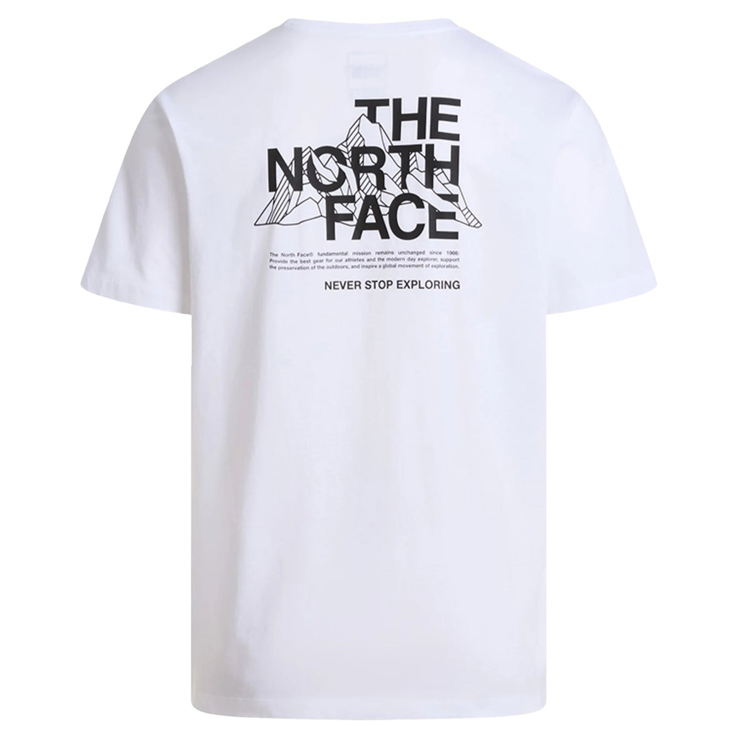 The North Face Mens T-Shirt Mountain Sketch Regular SS TNF White