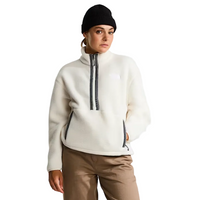 The North Face Womens 1/4 Zip Fleeski White Dune
