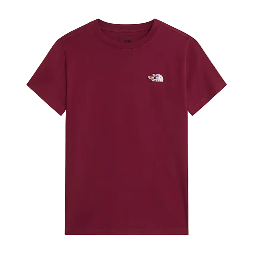 The North Face Womens T-Shirt Evolution Simple Dome Slim Burgundy Crush
