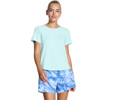 Skechers Womens T-Shirt Stride Performance Charcoal/Aqua