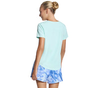 Skechers Womens T-Shirt Stride Performance Charcoal/Aqua