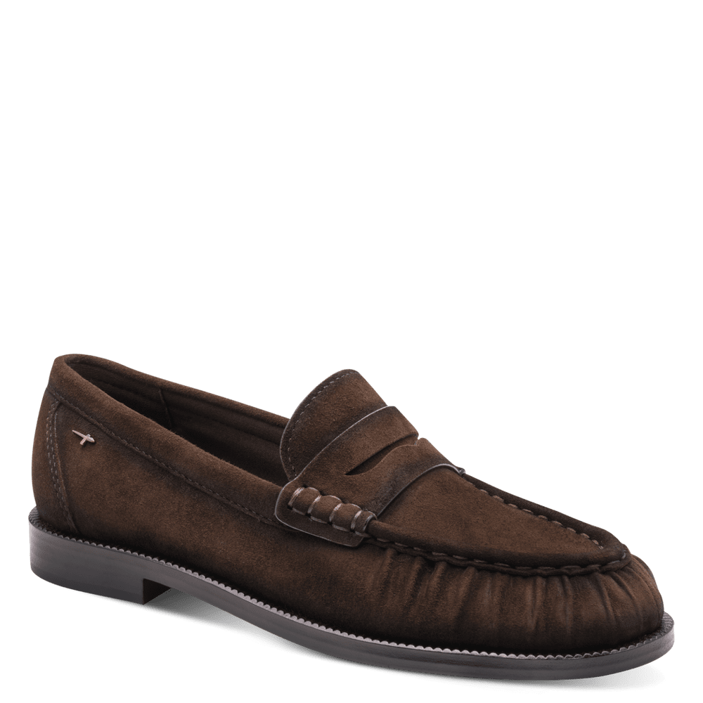 Brown loafer shoe on a transparent background
