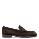Brown loafer shoe on a transparent background