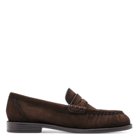 Brown loafer shoe on a transparent background