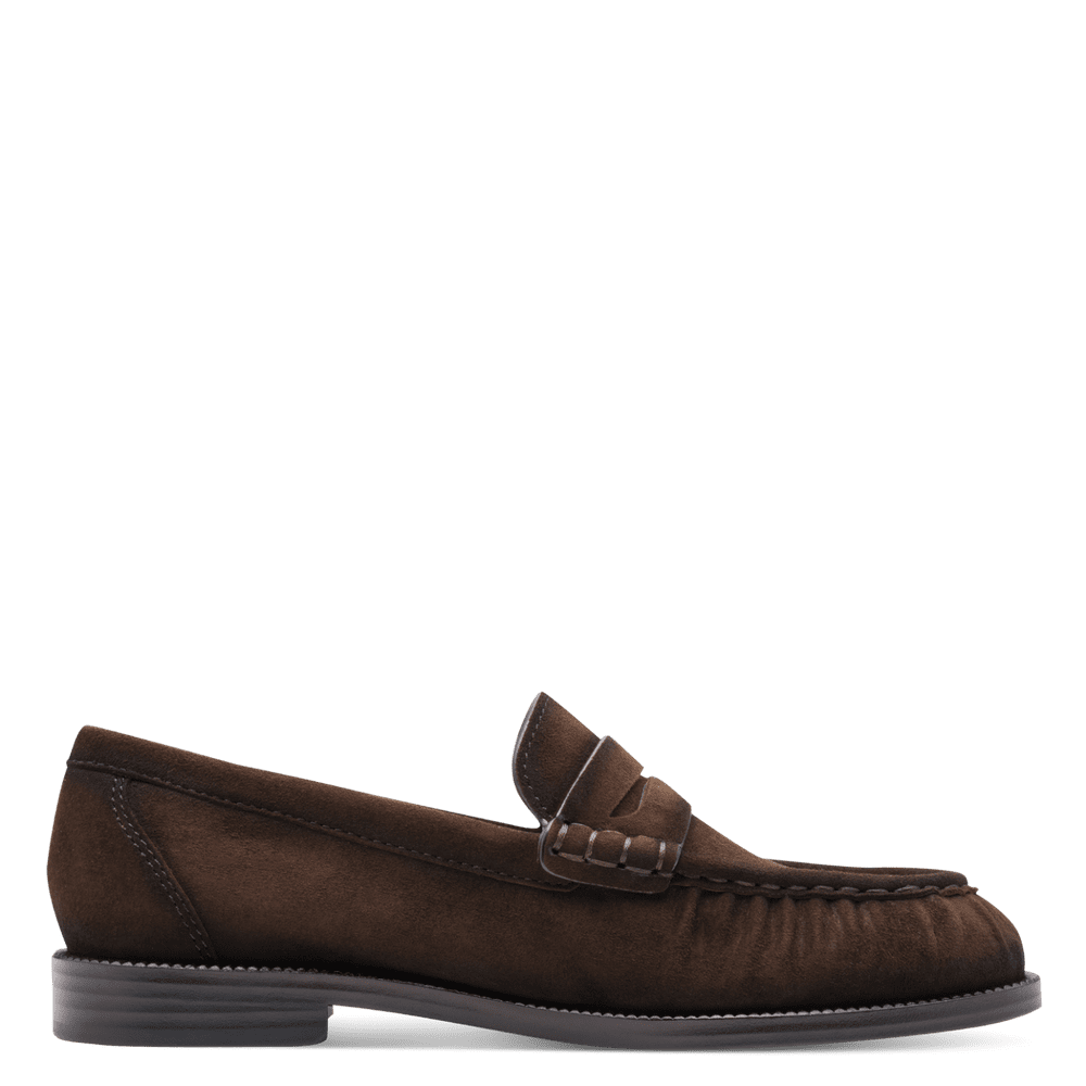 Brown loafer shoe on a transparent background