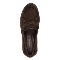 Brown loafer shoe on a transparent background
