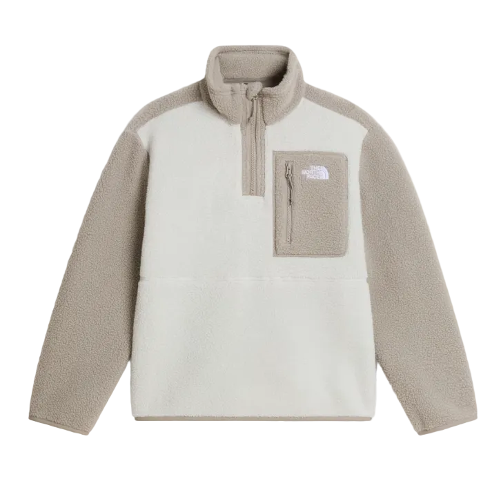 The North Face Yumiori kids' cumulus cream quarter-zip fleece jacket