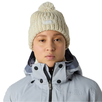 The North Face women's white chunky knit beanie