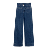 Tiffosi women's blue denim straight-leg jeans