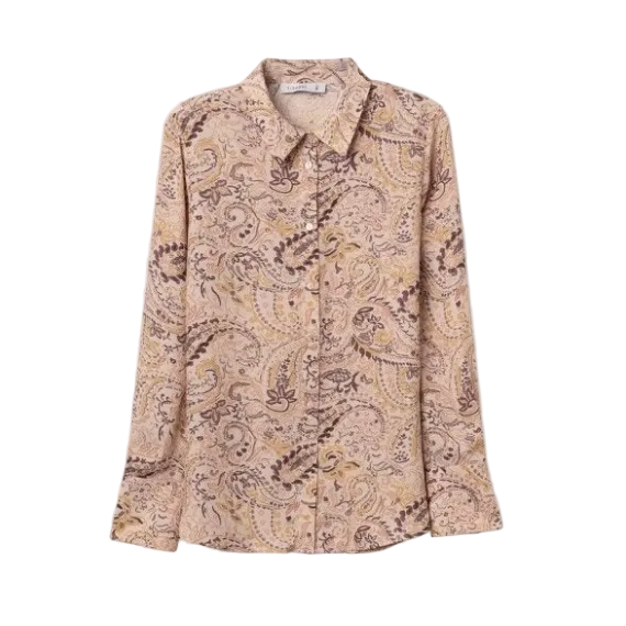 Tiffosi Paradise women's beige printed shirt