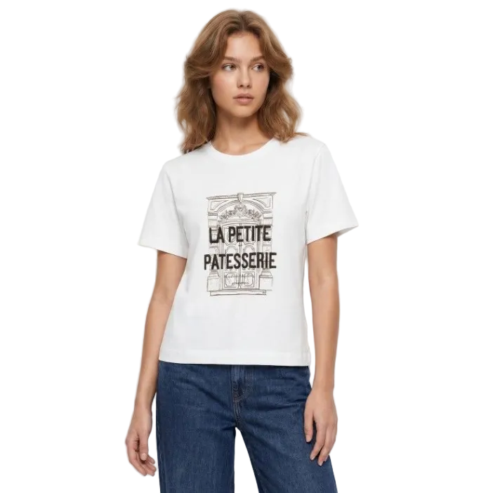 Tiffosi Womens T-Shirt Bonchic Star White