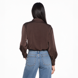 Tiffosi Conrad Long Sleeve Shirt Chocolate Brown
