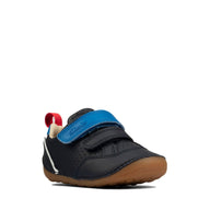 Clarks Tiny Sky boys' navy leather pre-walker shoe