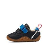 Clarks Tiny Sky boys' navy leather pre-walker shoe