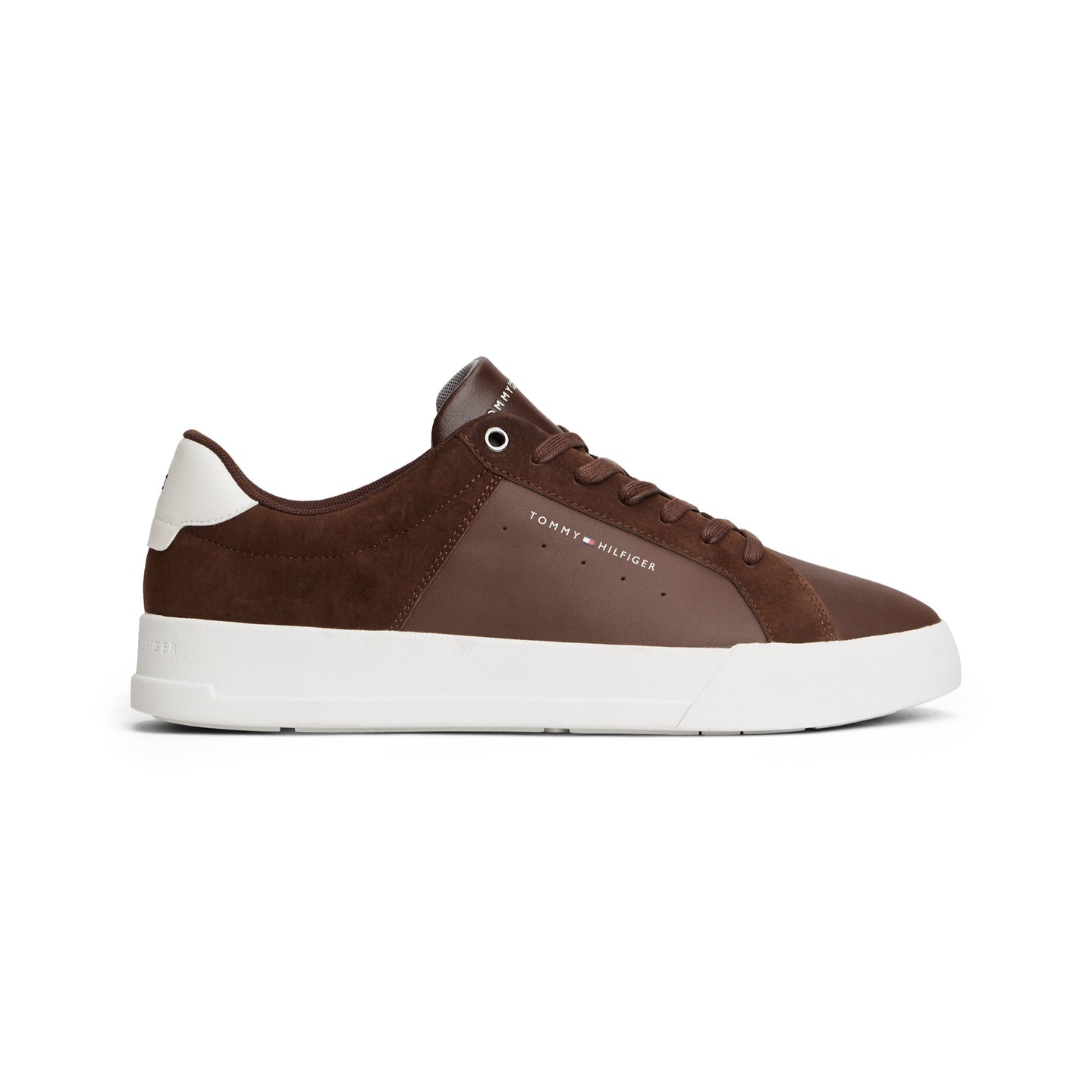 Tommy Hilfiger Mens Shoes Court Mix Cocoa/Universal Grey