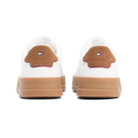 Tommy Hilfiger men's red leather lace-up trainer