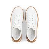 Tommy Hilfiger men's red leather lace-up trainer
