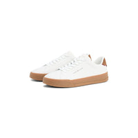 Tommy Hilfiger men's red leather lace-up trainer