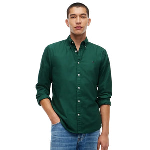 Tommy Jeans Mens Shirt Regular Velvet Green DM0DM23711MBM