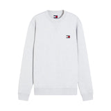 Tommy Jeans Mens Sweatshirt Badge Crewneck Ice Grey Heather