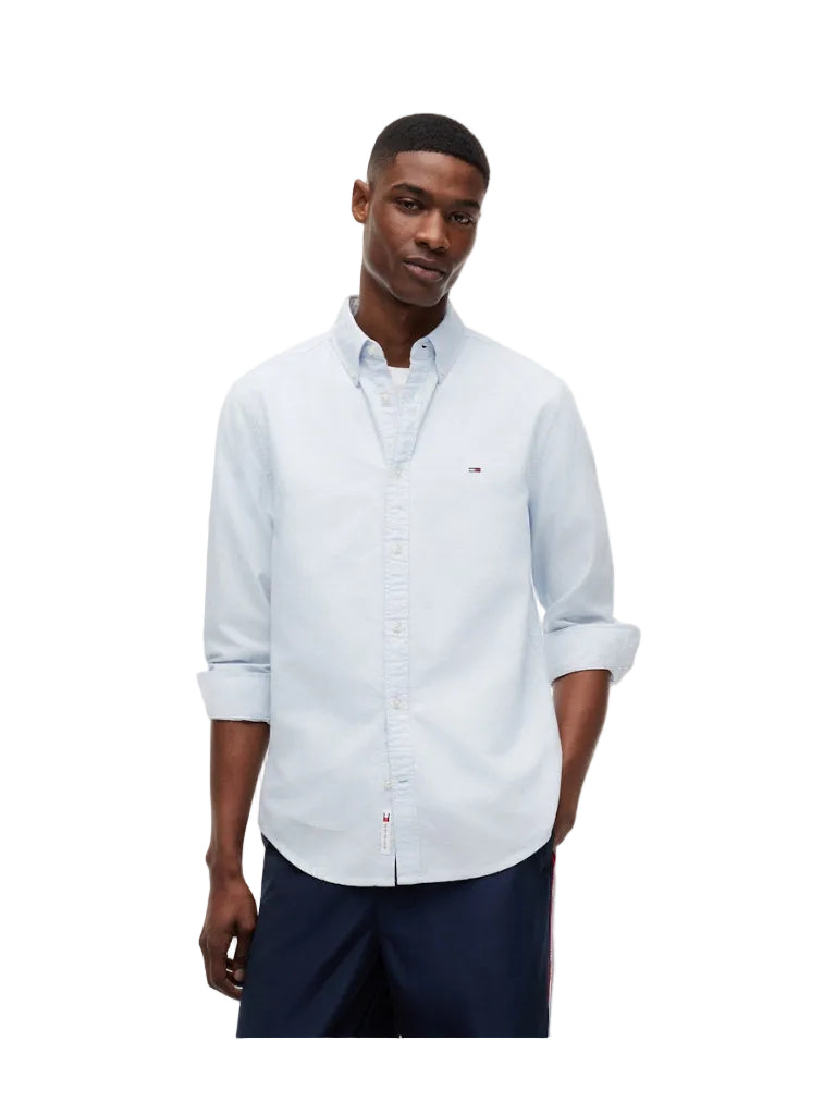 Tommy Jeans Mens Shirt Regular Oxford Sweet Blue