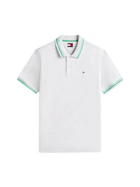 Tommy Jeans Mens Polo Regular Tipped Ice Grey Heather