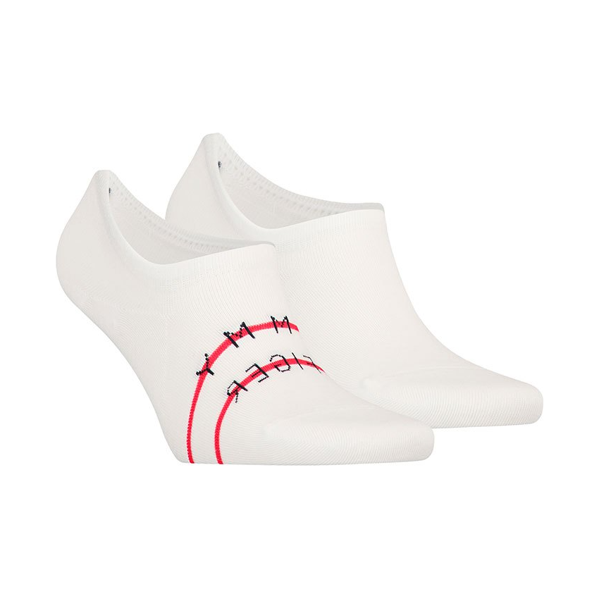 Tommy Hilfiger Mens 2 Pack No Show Socks White