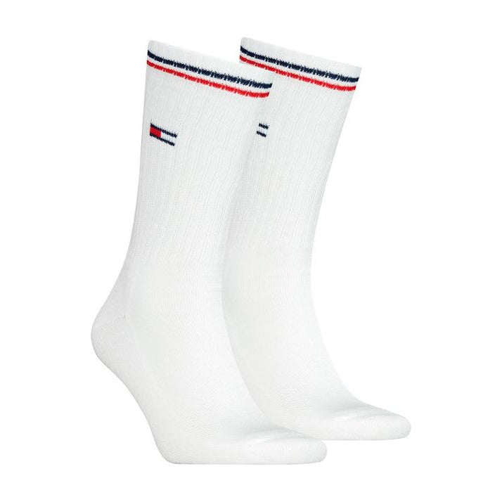 Tommy Hilfiger Mens Socks Long 2 Pack White