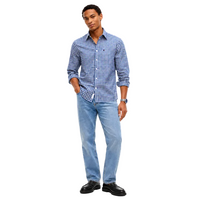 Tommy Hilfiger Men's Tjm Regular Check Oxford Shirt Basic Navy Check