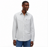 Tommy Hilfiger Men's Tjm Regular Stripe Oxford Shirt Velvet Green Stripes